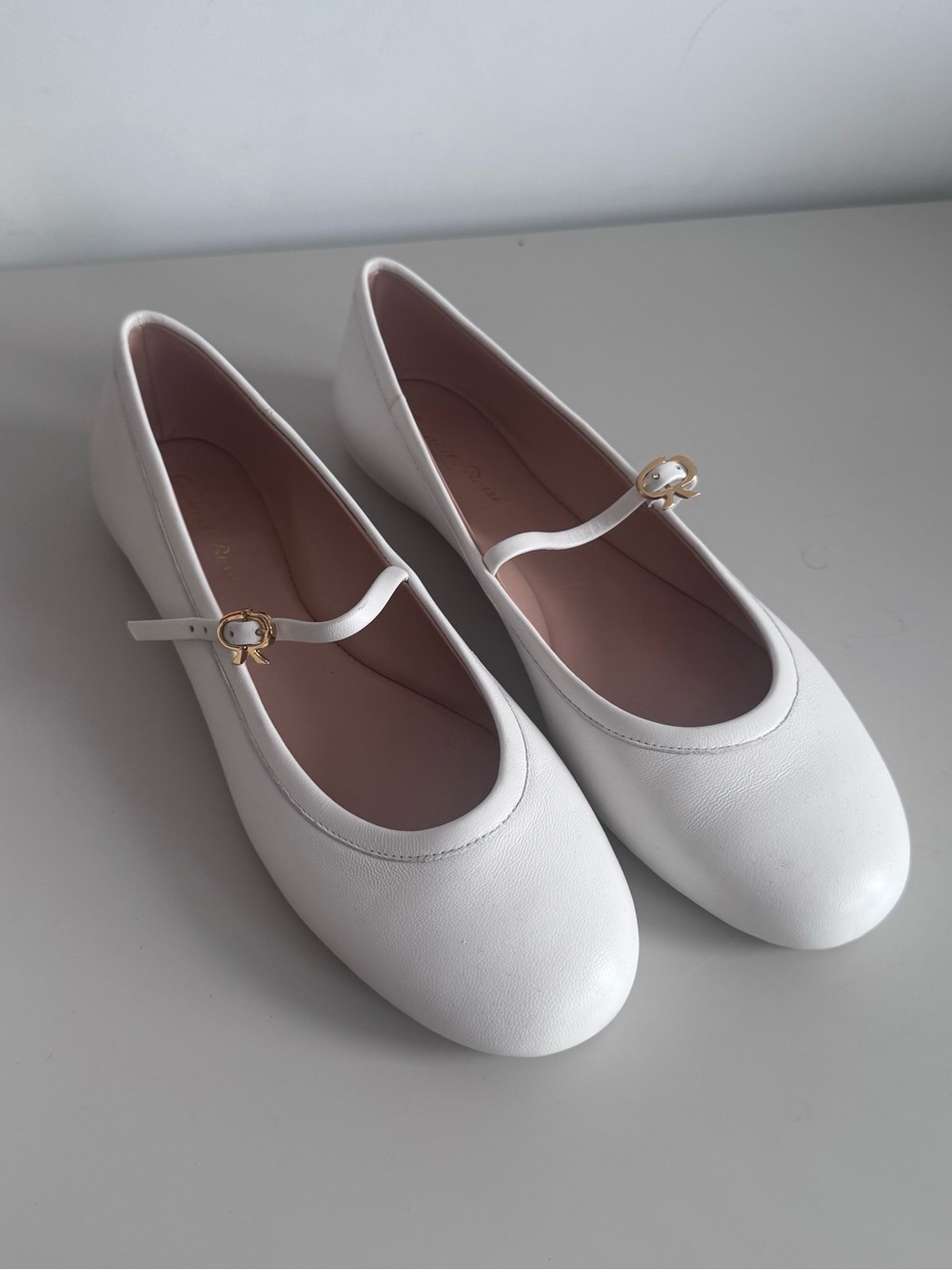 NWT GIANVITO ROSSI Carla leather ballet flats 39